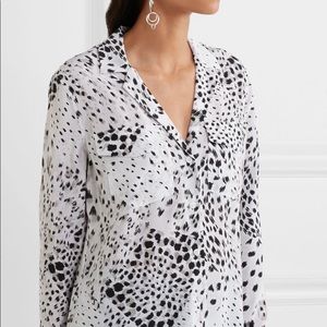Equipment Ansley Printed Silk Shirt, XS